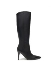 Guess Kozaki Sleigh FLFSLE LEA11 Czarny. Czarne kozaki damskie Guess, ze skóry, bez obcasa, na szpilce. Za 1,259.00 zł.
