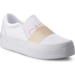 Tenisówki CALVIN KLEIN JEANS - Zelma RE9805 White/Gold. Półbuty damskie marki Calvin Klein Jeans. W wyprzedaży za 299.00 zł.