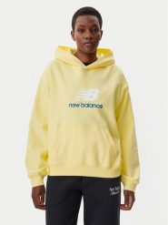 New Balance Bluza WT51501 Żółty Oversize. Żółte bluzy damskie New Balance, m, bez wzorów, z bawełny, bez kaptura. Za 239.99 zł.