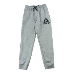 Second life - Reebok spodnie dresowe męskie - Jak nowy. Szare spodnie sportowe męskie Reebok, l, bez wzorów, z dresówki, na fitness i siłownię. Za 106.46 zł.