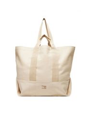 Tommy Jeans Torebka Tjw Tote Edition Canvas AW0AW17542 Beżowy. Brązowe torebki do ręki damskie Tommy Jeans, bez wzorów, z jeansu, bez dodatków. Za 299.99 zł.