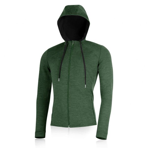 Męska bluza merino KARMIN. Zielone bluzy męskie LASTING, m, bez wzorów, z dzianiny, z kapturem. Za 1,026.00 zł.
