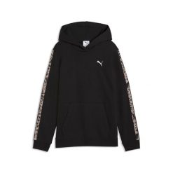 Młodzieżowa bluza z kapturem Essentials ze zwierzęcym nadrukiem PUMA. Czarna bluzy damskie Puma, m, bez wzorów, z bawełny, z kapturem. Za 119.00 zł.