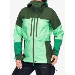 Kurtka GORE TEX damska Haglofs Spitz GTX PRO Jacket. Zielone kurtki damskie Haglöfs, bez wzorów, z gore-texu, bez kaptura. Za 1,814.99 zł.