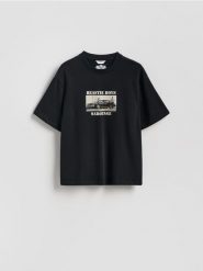 T-shirt Beastie Boys - czarny. Czarne t-shirty męskie Reserved, l, bez wzorów, z bawełny, bez kołnierzyka. Za 79.99 zł.