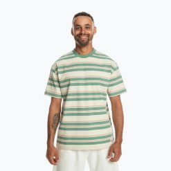 Koszulka męska Quiksilver Eco YD Stripe Tee. Niebieskie koszulki sportowe męskie Quiksilver, na lato, m, bez wzorów, z bawełny, bez kołnierzyka, bez ramiączek, żeglarskie. Za 109.99 zł.