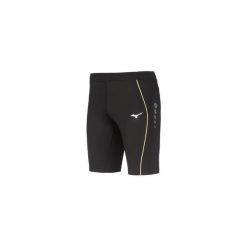 Krótkie premium Mizuno JPN mid tight. Czarne legginsy sportowe męskie Mizuno, bez wzorów, krótkie, do biegania. Za 177.50 zł.