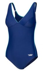 Strój jednoczęściowy pływacki damski Aqua Speed Grace. Niebieskie kostiumy jednoczęściowe damskie Aqua-Speed, bez wzorów, z elastanu, eleganckie, na fitness i siłownię. Za 149.99 zł.