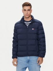 Tommy Jeans Kurtka puchowa Flag DM0DM19614 Granatowy Regular Fit. Niebieskie kurtki męskie Tommy Jeans, m, bez wzorów, z jeansu, bez kaptura. Za 419.99 zł.