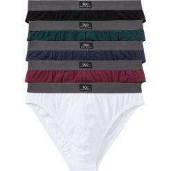 Slipy (5 par) bonprix czarny + głęboki zielony + ciemnoniebieski + czerwony klonowy + biały. Slipki męskie marki bonprix. Za 37.45 zł.