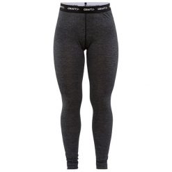 Damskie spodnie dresowe z wełny merynosów Craft Core. Czarne legginsy damskie Craft, bez wzorów, z dresówki, do biegania. Za 322.00 zł.
