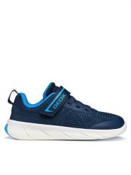 Geox Sneakersy J Foot-Run Boy J65PDB 06K9J CF44D D Granatowy. Niebieskie buty sportowe chłopięce Geox, bez wzorów, z materiału, bez zapięcia. Za 299.99 zł.