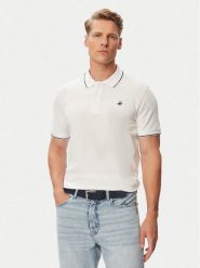 Beverly Hills Polo Club Polo P-SS26M-P42561 Biały Regular Fit. Białe koszulki polo męskie Beverly Hills Polo Club, l, bez wzorów, z bawełny, bez ramiączek. Za 209.99 zł.