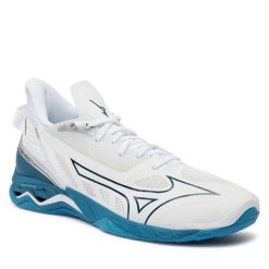 Buty halowe Mizuno. Białe buty sportowe męskie Mizuno, bez zapięcia, mizuno wave. Za 559.99 zł.