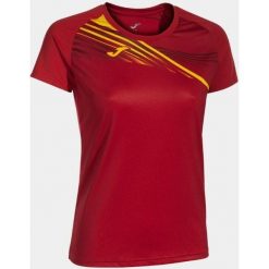 Damska koszulka sportowa Joma Elite X Czerwona - oddychająca i elastyczna. Czarne koszulki sportowe damskie Joma, bez wzorów, z elastanu, bez kołnierzyka, bez ramiączek, do biegania. Za 169.99 zł.