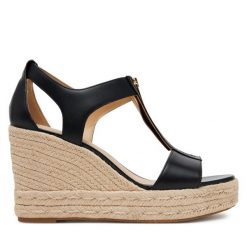 Espadryle MICHAEL Michael Kors. Czarne sandały damskie MICHAEL Michael Kors, bez wzorów, bez obcasa, bez zapięcia. Za 879.99 zł.