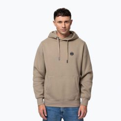 Bluza męska Pitbull Small Logo Hooded. Brązowe bluzy męskie PITBULL, l, bez wzorów, z bawełny, bez kaptura. Za 209.99 zł.