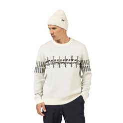 Sweter z okrągłym dekoltem Rossignol. Białe swetry przez głowę męskie Rossignol, m, bez wzorów, bez kołnierzyka. Za 729.00 zł.
