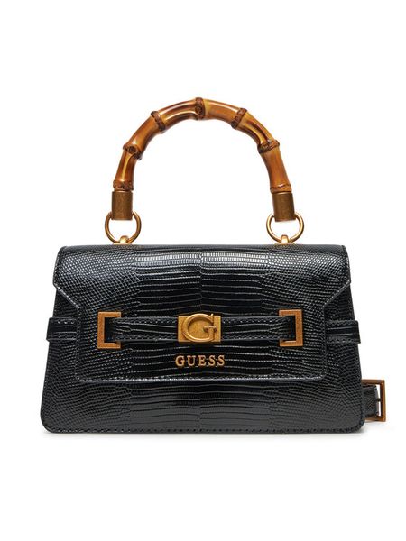 Guess Torebka HWKB95 06200 Czarny. Czarne torebki do ręki damskie Guess, z aplikacjami, ze skóry, bez dodatków. Za 389.99 zł.