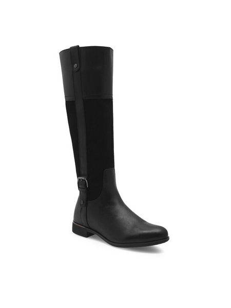 Lasocki Kozaki OCE-MESA-40 Czarny. Czarne kozaki damskie Lasocki, ze skóry, bez obcasa, na płaskiej podeszwie. Za 429.99 zł.