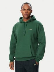 Lacoste Bluza SH8863 Zielony Regular Fit. Zielone bluzy męskie Lacoste, m, bez wzorów, z bawełny, bez kaptura. Za 639.99 zł.
