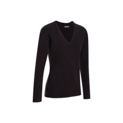 Sweter do golfa 100 czarny. Czarne swetry damskie INESIS, z golfem. W wyprzedaży za 34.99 zł.