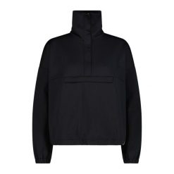 Damski sweter 1/2 zip CMP. Czarne swetry damskie CMP, bez wzorów, eleganckie, bez kołnierzyka, bez ramiączek, bez kaptura. Za 340.00 zł.