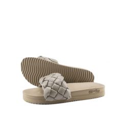 Klapki plażowe damskie Flip Flop Pool Weave. Brązowe klapki damskie Flip Flop, bez wzorów, bez obcasa. Za 123.05 zł.