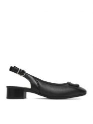 Rieker Czółenka CEO-43456-00 Czarny. Czarne czółenka damskie Rieker, bez wzorów, ze skóry, bez obcasa, bez zapięcia. Za 339.99 zł.