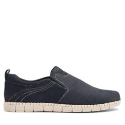 Półbuty Sergio Bardi. Niebieskie półbuty na co dzień męskie Sergio Bardi, bez zapięcia. Za 229.99 zł.