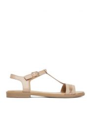 Lasocki Sandały CEO-WI23-FOXI-60 Beżowy. Brązowe sandały damskie Lasocki, bez wzorów, ze skóry, bez obcasa, na płaskiej podeszwie, bez zapięcia. Za 149.99 zł.