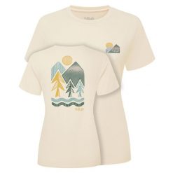 Koszulka damska bawełniana Rab Women's Tuku Vista Tee z krótkim rękawem. Brązowe koszulki sportowe damskie RAB, m, bez wzorów, z bawełny, sportowe, bez kołnierzyka. Za 149.99 zł.