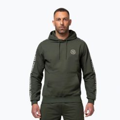 Bluza męska Pitbull Tape Parker Hooded. Zielone bluzy męskie PITBULL, l, bez wzorów, z bawełny, bez kaptura. Za 239.99 zł.