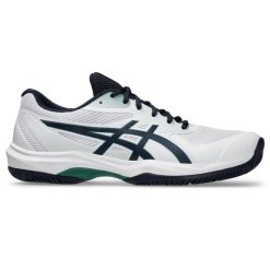Buty do tenisa Asics Game FF. Białe buty sportowe męskie Asics, bez zapięcia, tenisowe. W wyprzedaży za 345.00 zł.