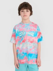 4F T-shirt oversize z nadrukiem chłopięcy - multikolor 164 (13-14 lat). T-shirty dla chłopców 4f, bez wzorów, z bawełny, bez ramiączek. W wyprzedaży za 39.99 zł.