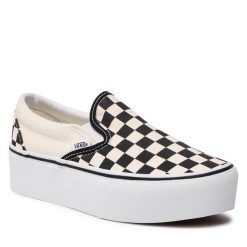 Tenisówki Vans. Brązowe półbuty damskie Vans, bez wzorów, bez zapięcia. Za 259.99 zł.
