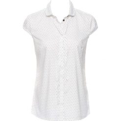Bluzka z krótkim rękawem, drukowana bonprix biel wełny - czarny w groszki. Bluzki damskie marki bonprix. Za 37.99 zł.