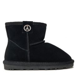 Śniegowce Patrizia Pepe. Czarne buty zimowe dziewczęce Patrizia Pepe, bez zapięcia. Za 379.99 zł.