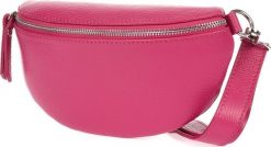 Vera Pelle Fuksjowa Damska Skórzana Włoska Saszetka Nerka na pasek B68. Paski damskie Vera Pelle, bez wzorów. Za 129.99 zł.