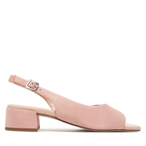 Sandały HÖGL. Czerwone sandały damskie HÖGL, bez wzorów, bez obcasa, na słupku, bez zapięcia. Za 419.99 zł.