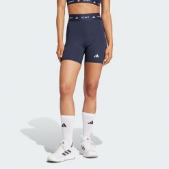 Legginsy TECHFIT Short. Niebieskie legginsy damskie Adidas, s, bez wzorów, z materiału. Za 129.00 zł.