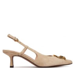 Czółenka Coccinelle. Brązowe czółenka damskie Coccinelle, bez wzorów, bez obcasa, bez zapięcia. Za 899.99 zł.