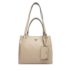 Torebka Guess. Brązowe torebki do ręki damskie Guess, z aplikacjami, klasyczne, bez dodatków. Za 634.99 zł.