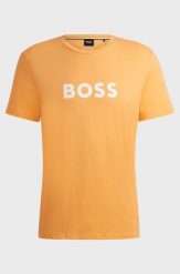 T-shirt męski BOSS RN Medium Orange koszulka pomarańczowa (50503276-813). Brązowe koszulki sportowe męskie Boss, m, bez wzorów, bez kołnierzyka, bez ramiączek. Za 139.00 zł.