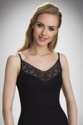 Eldar Koszulka Damska Julita Plus Czarny r. 2XL. Czarne bluzki damskie Eldar, xl, bez wzorów, bez kołnierzyka. Za 36.50 zł.