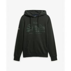 Bluza z kapturem Superdry Vintage Logo Tonal. Zielone bluzy męskie Superdry., m, bez wzorów, z kapturem. Za 374.85 zł.