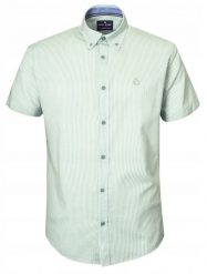 Weekendowa Koszula Męska, Taliowany Krój - Pako Jeans - Jasna Zieleń w Prążek. Zielone koszule męskie Pako Jeans, l, bez wzorów, z bawełny, casualowe, bez kołnierzyka, bez ramiączek. Za 179.00 zł.