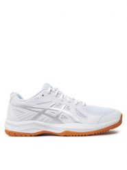 Asics Buty halowe Upcourt 6 1072A107 Biały. Białe obuwie sportowe damskie Asics, bez wzorów, z materiału. Za 299.99 zł.