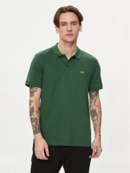 Lacoste Polo DH2050 Zielony Regular Fit. Zielone koszulki polo męskie Lacoste, m, bez wzorów, z bawełny, bez ramiączek. Za 449.99 zł.