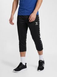 Spodenki sportowe do piłki noznej dla dorosłych Hummel Authentic 3/4 Pant. Czarne spodnie sportowe damskie Hummel, m, bez wzorów, z materiału, klasyczne, z standardowym stanem, na fitness i siłownię. Za 181.50 zł.